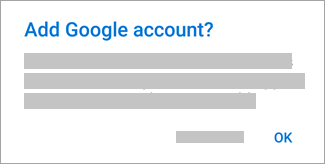 Tap OK to give Outlook access to your accounts.